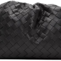 Bolsa Clutch Bottega Veneta The Pouch Intrecciato Preta