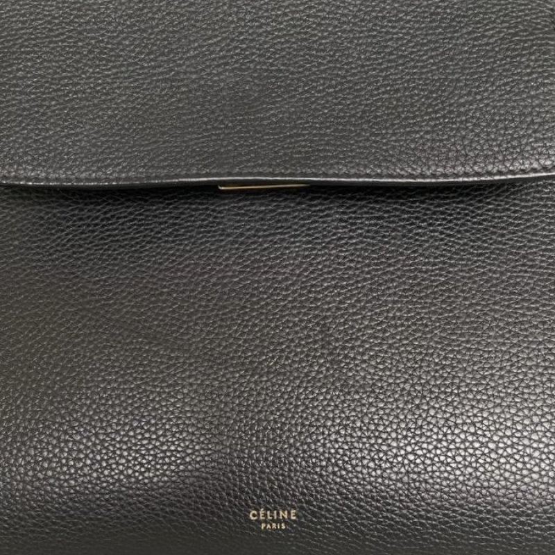 Bolsa Celine Large Belt Couro Preta Bolsa Celine Large Belt Couro Preta