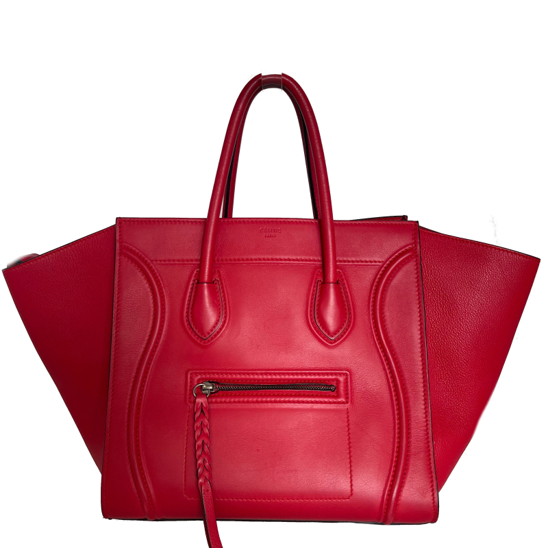 Bolsa Celine Luggage Phantom Medium Vermelha