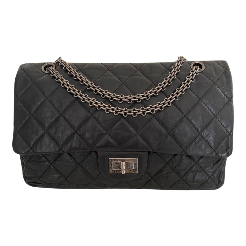 Bolsa Chanel 2.55 Clássica Double Flap Preta Bolsa Chanel 2.55 Clássica Double Flap Preta