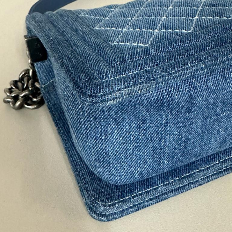 Bolsa Chanel Boy Denim Bolsa Chanel Boy Denim