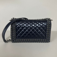 Bolsa Chanel Boy Medium Azul Marinho