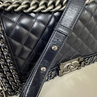 Bolsa Chanel Boy Medium Azul Marinho