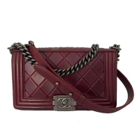 Bolsa Chanel Boy Medium Paris-Salzburg Marsala
