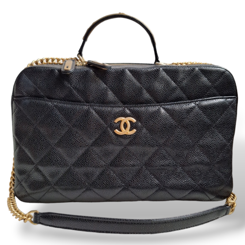 Bolsa Chanel CC Bowling Preta Bolsa Chanel CC Bowling Preta