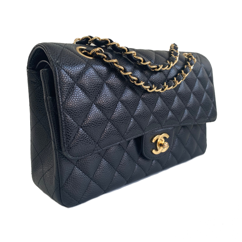 Bolsa Chanel Clássica Medium Caviar Preta