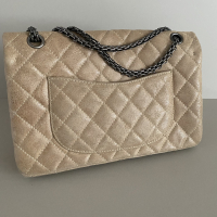 Bolsa Chanel Clássica Suede Bege