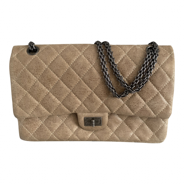 Bolsa Chanel Clássica Suede Bege