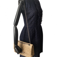 Bolsa Chanel Clássica Suede Bege