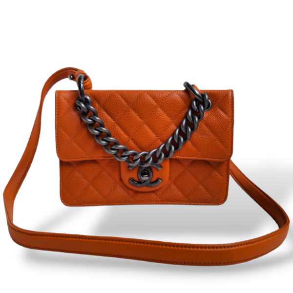 Bolsa Chanel Laranja Retro Class