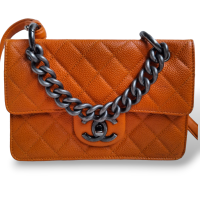 Bolsa Chanel Laranja Retro Class