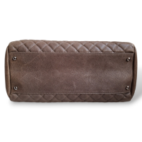 Bolsa Chanel Mademoiselle Taupe com Ferragem Prateada
