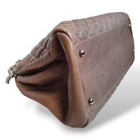 Bolsa Chanel Mademoiselle Taupe com Ferragem Prateada