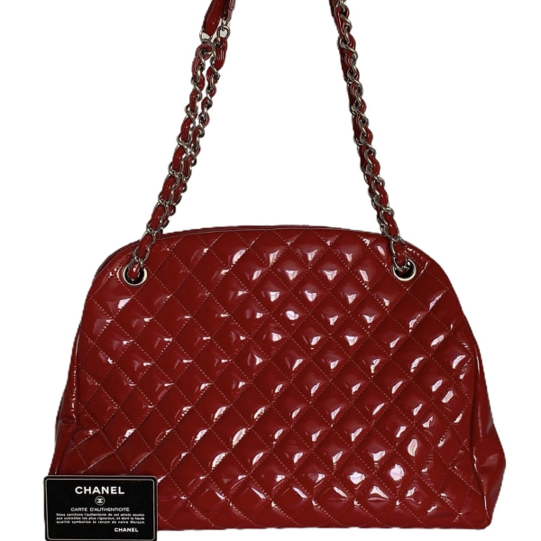 Bolsa Chanel Mademoiselle Verniz Vermelha Bolsa Chanel Mademoiselle Verniz Vermelha