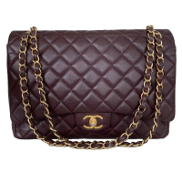 Bolsa Chanel Maxi Double Flap Vinho