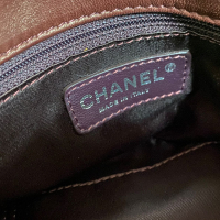 Bolsa Chanel Python Marrom Dourado