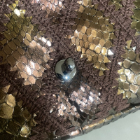 Bolsa Chanel Python Marrom Dourado