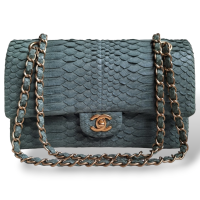 Bolsa Chanel Python Verde