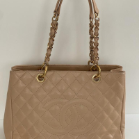 Bolsa Chanel Shopper Bege