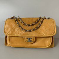 Bolsa Chanel Shoulder Couro Caramelo