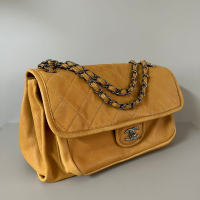 Bolsa Chanel Shoulder Couro Caramelo