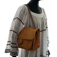 Bolsa Chanel Shoulder Couro Caramelo