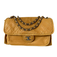 Bolsa Chanel Shoulder Couro Caramelo