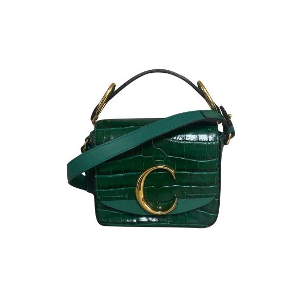 Bolsa Chloé C Mini Verde Bolsa Chloé C Mini Verde