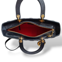 Bolsa Christian Dior Cannage Lady Dior Preta