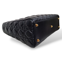 Bolsa Christian Dior Cannage Lady Dior Preta