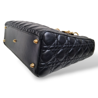 Bolsa Christian Dior Cannage Lady Dior Preta