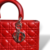 Bolsa Christian Dior Lady Dior Cannage Large Vermelha