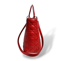 Bolsa Christian Dior Lady Dior Cannage Large Vermelha