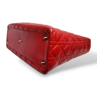 Bolsa Christian Dior Lady Dior Cannage Large Vermelha