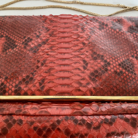 Bolsa Clutch Alexandre Birman Python Vermelha