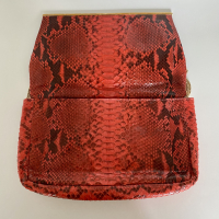 Bolsa Clutch Alexandre Birman Python Vermelha