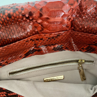 Bolsa Clutch Alexandre Birman Python Vermelha