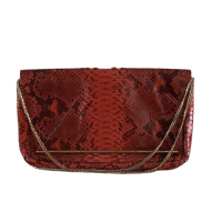 Bolsa Clutch Alexandre Birman Python Vermelha
