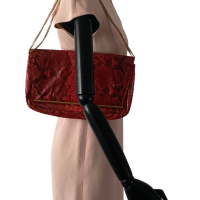 Bolsa Clutch Alexandre Birman Python Vermelha