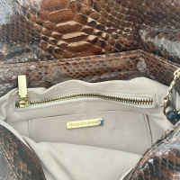 Bolsa Clutch Alexandre Birman Python Marrom 