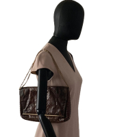 Bolsa Clutch Alexandre Birman Python Marrom 