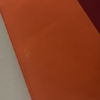Clutch Celine Pouch Bicolor Vinho e Laranja 