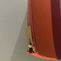 Clutch Celine Pouch Bicolor Vinho e Laranja 
