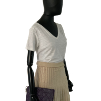 Bolsa Clutch Christian Dior Coated Cannage Roxa