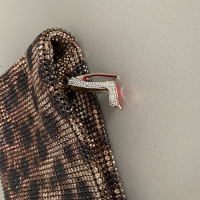 Bolsa Clutch Christian Louboutin Cristal Onça Cristais