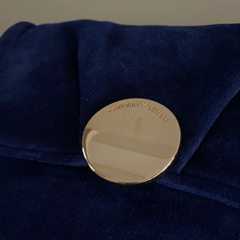 Bolsa Clutch Empório Armani Veludo Azul