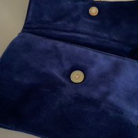 Bolsa Clutch Empório Armani Veludo Azul