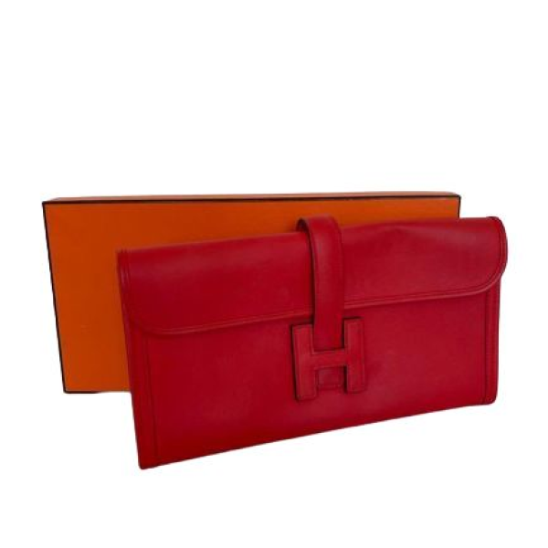 Bolsa Clutch Hermes Jige Swift Calfskin 29 Rouge Tomate