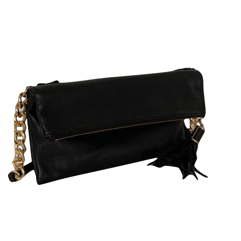 Bolsa Clutch Michael Kors Couro Preta