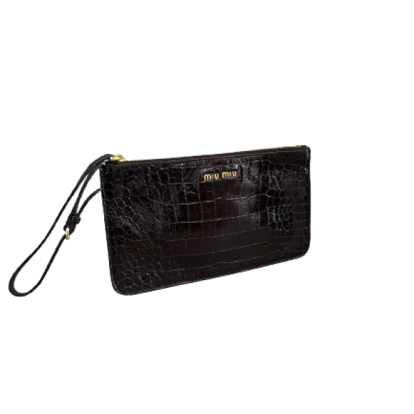 Clutch Miu Miu Croco Marrom
